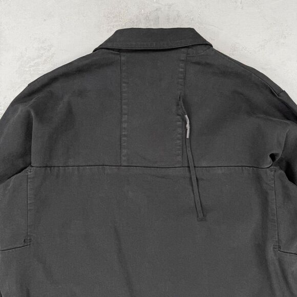 11 by Boris Bidjan Saberi S1B Black Denim Snap Front Jacket Men's Large - Picture 7 of 7